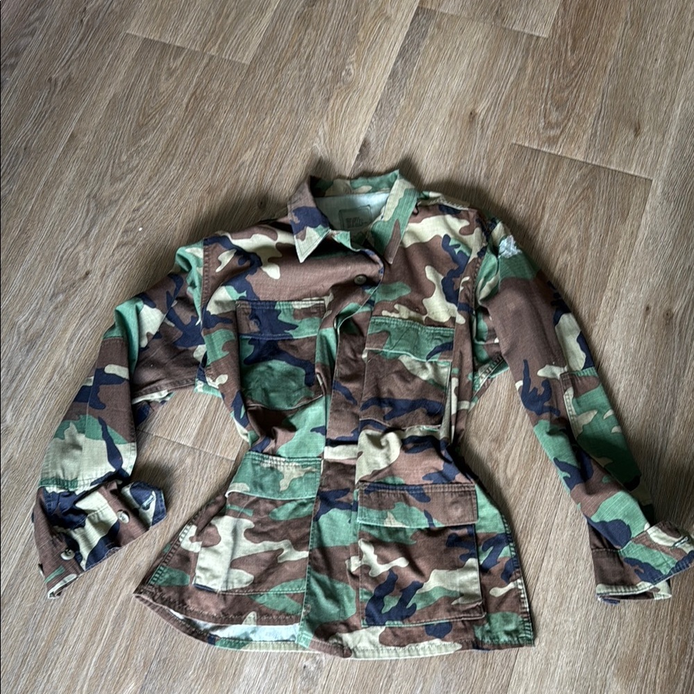 Recycled Camouflage Jacket - Green and Brown